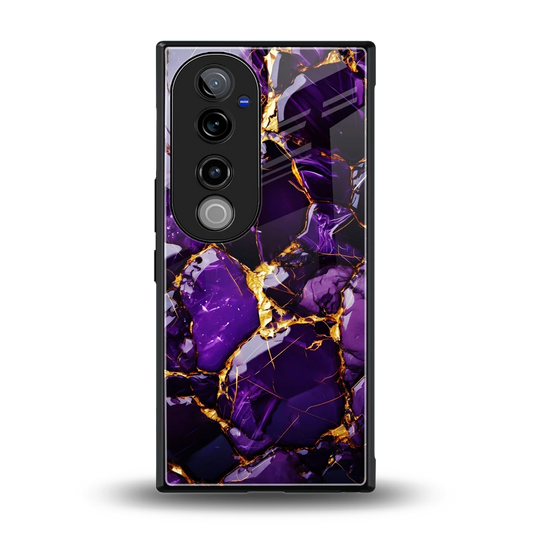 Violet Luxe back phone cover | glass case for vivo v40 pro