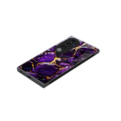 Violet Luxe stylish phone case for vivo v40 pro | glossy glass and slim fit