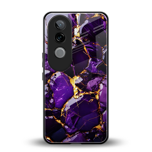 Violet Luxe back phone cover | glass case for vivo v40e