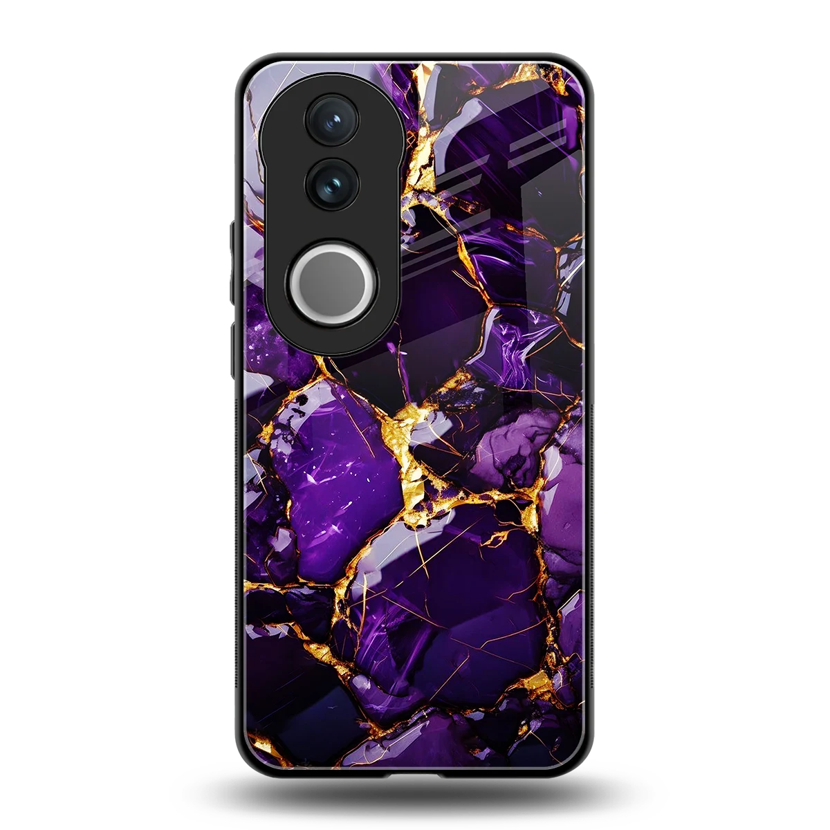 Violet Luxe back phone cover | glass case for vivo v50