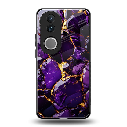Violet Luxe back phone cover | glass case for vivo v50