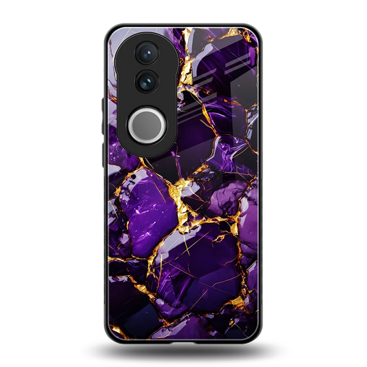 Violet Luxe back phone cover | glass case for vivo v50