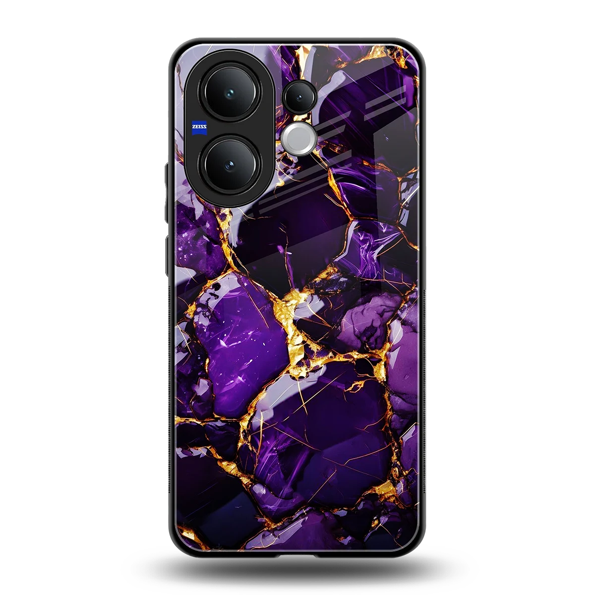 Violet Luxe back phone cover | glass case for vivo v60