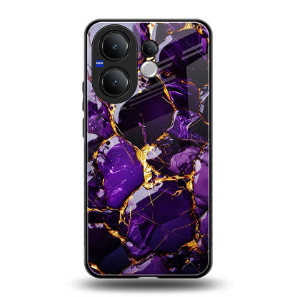 Violet Luxe back phone cover | glass case for vivo v60