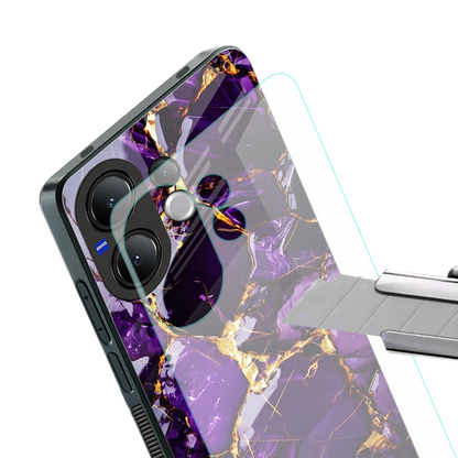Violet Luxe stylish phone case for vivo v60 | glossy glass and slim fit