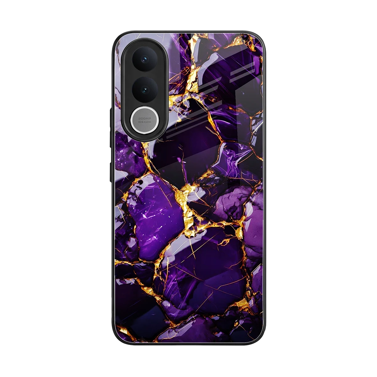 Violet Luxe back phone cover | glass case for vivo v70 fe