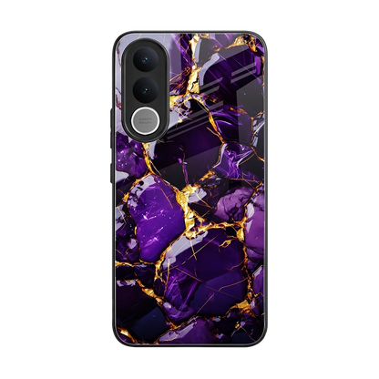 Violet Luxe back phone cover | glass case for vivo v70 fe