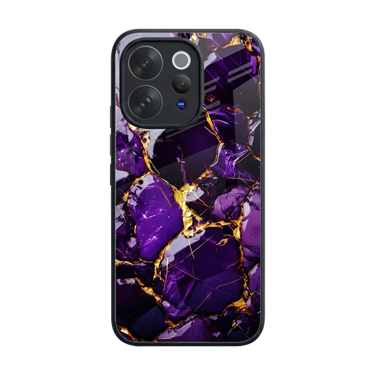 Violet Luxe back phone cover | glass case for vivo v70 elite