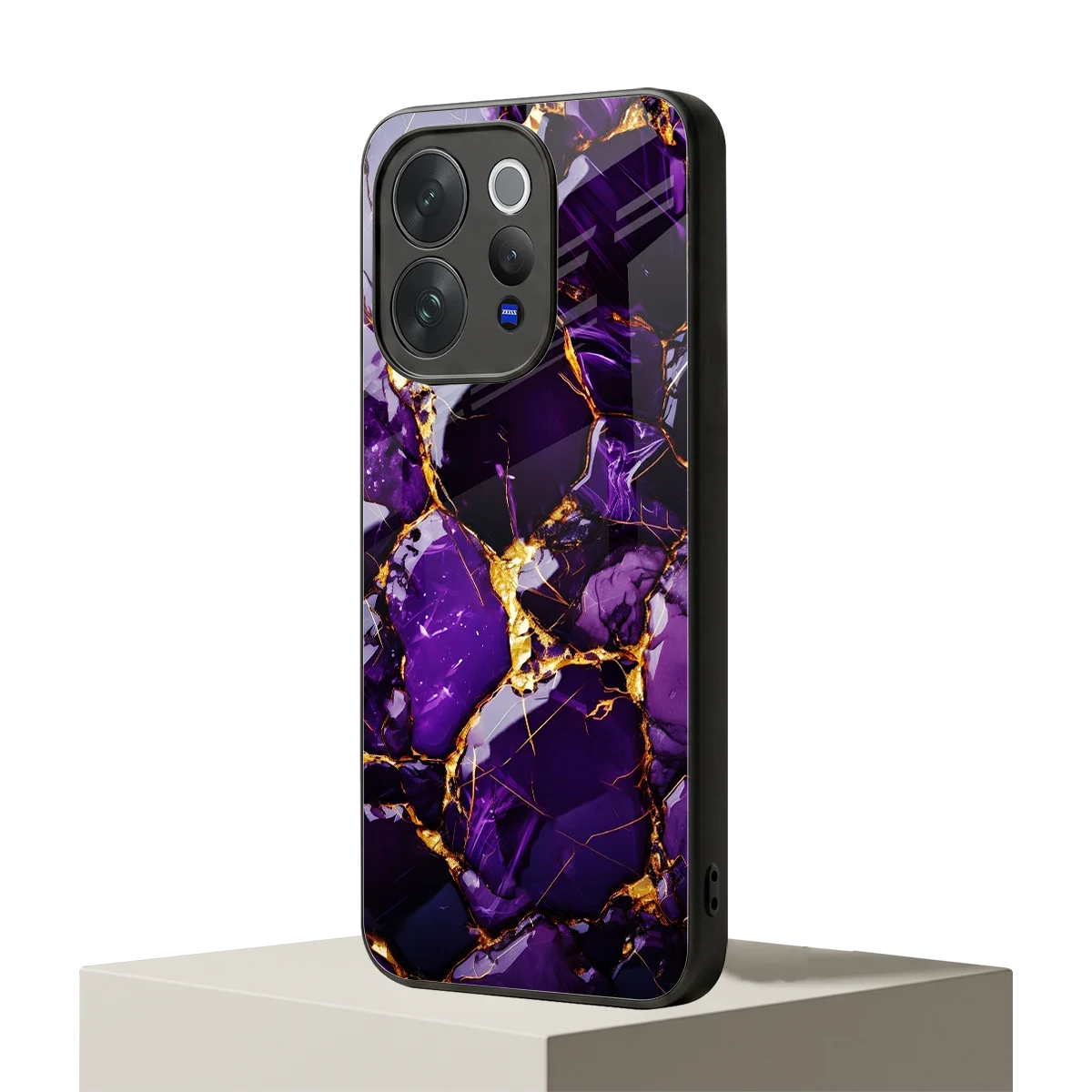 Violet Luxe vivo v70 mobile cover | shockproof glass phone case
