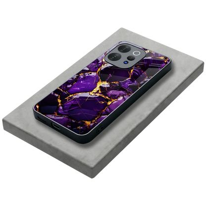 Violet Luxe stylish phone case for vivo v70 | glossy glass and slim fit