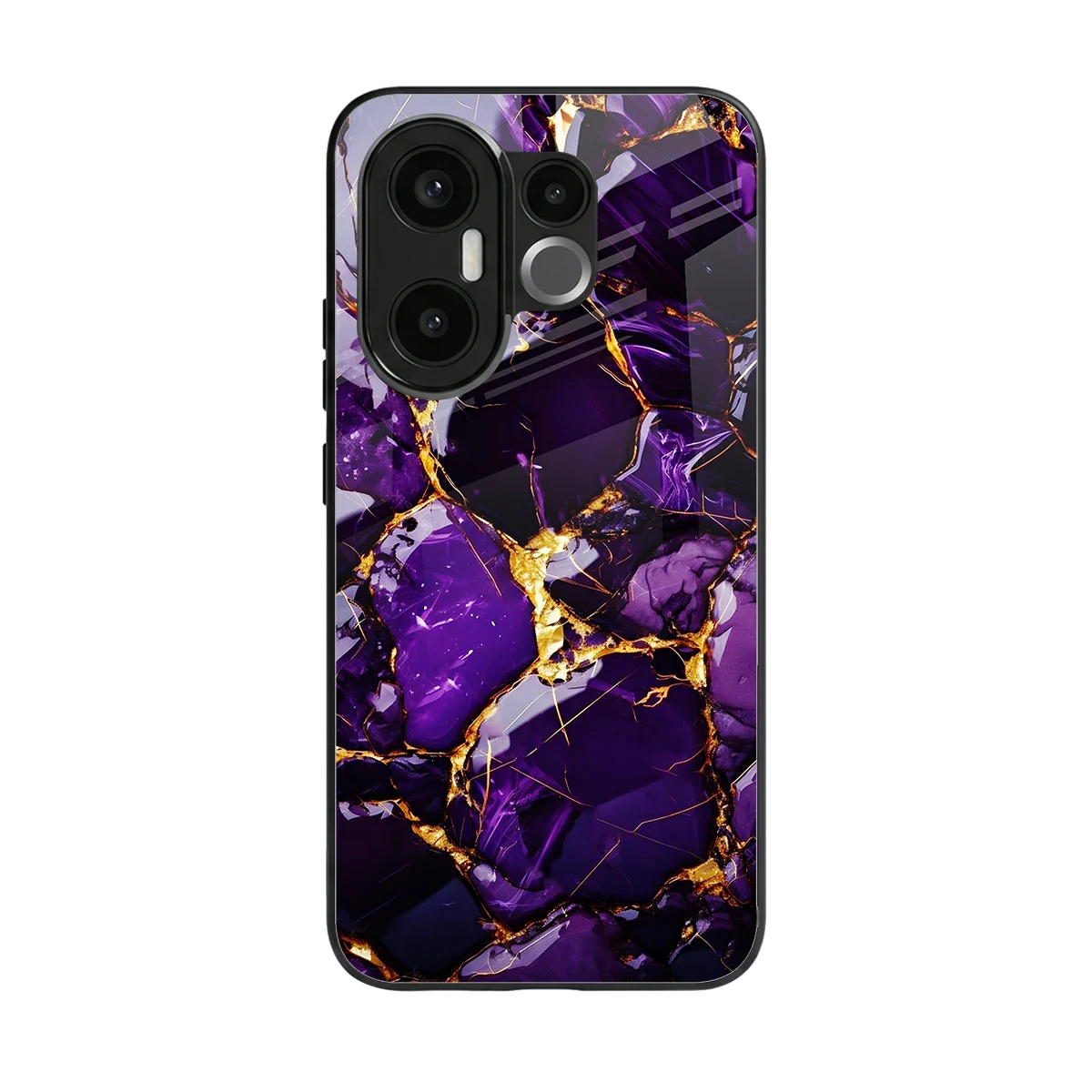 Violet Luxe back phone cover | glass case for vivo x200 fe
