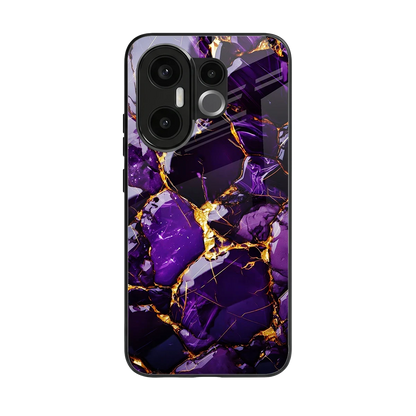 Violet Luxe back phone cover | glass case for vivo x200 fe