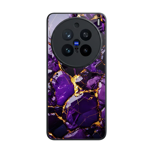 Violet Luxe back phone cover | glass case for vivo x200 pro