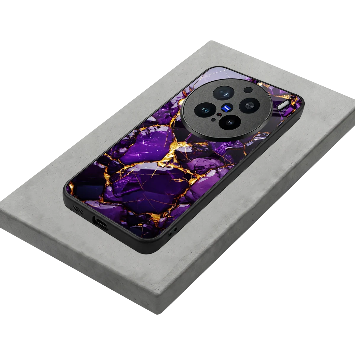Violet Luxe stylish phone case for vivo x200 pro | glossy glass and slim fit