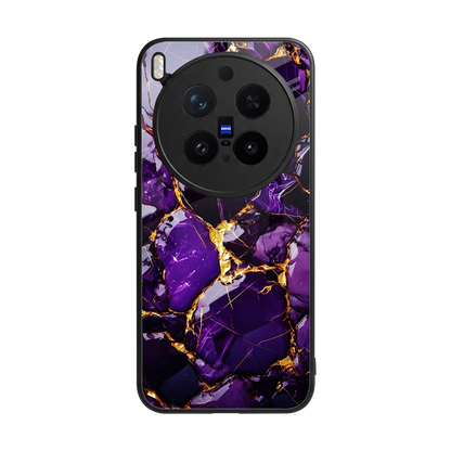 Violet Luxe back phone cover | glass case for vivo x300 pro