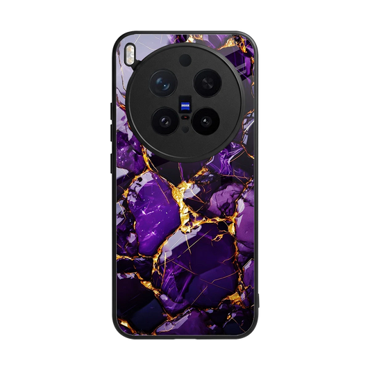 Violet Luxe back phone cover | glass case for vivo x300 pro
