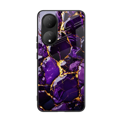 Violet Luxe back phone cover | glass case for Vivo-y100