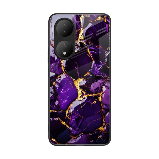 Violet Luxe back phone cover | glass case for Vivo-y100