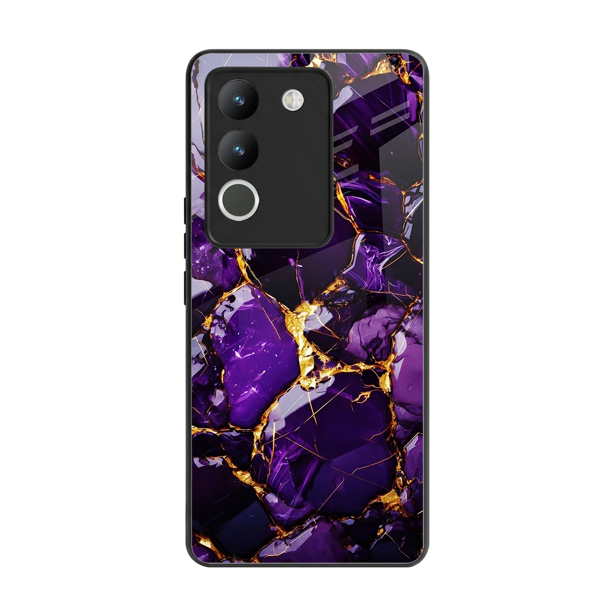 Violet Luxe back phone cover | glass case for vivo y200 5g