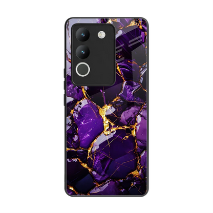 Violet Luxe back phone cover | glass case for vivo y200 5g