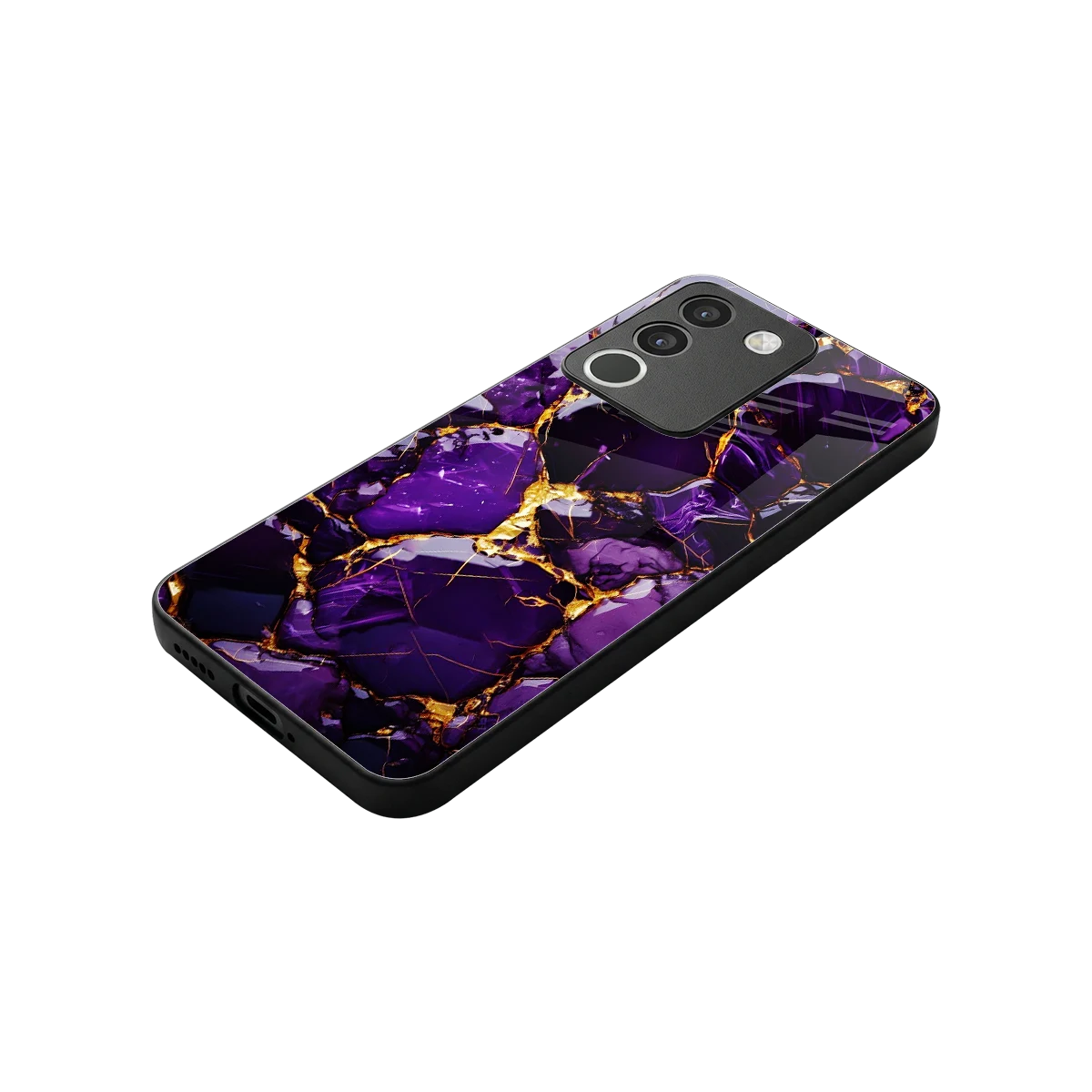 Violet Luxe stylish phone case for vivo y200 5g | glossy glass and slim fit