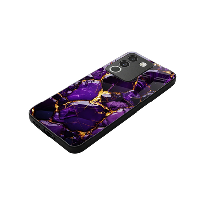 Violet Luxe stylish phone case for vivo y200 5g | glossy glass and slim fit