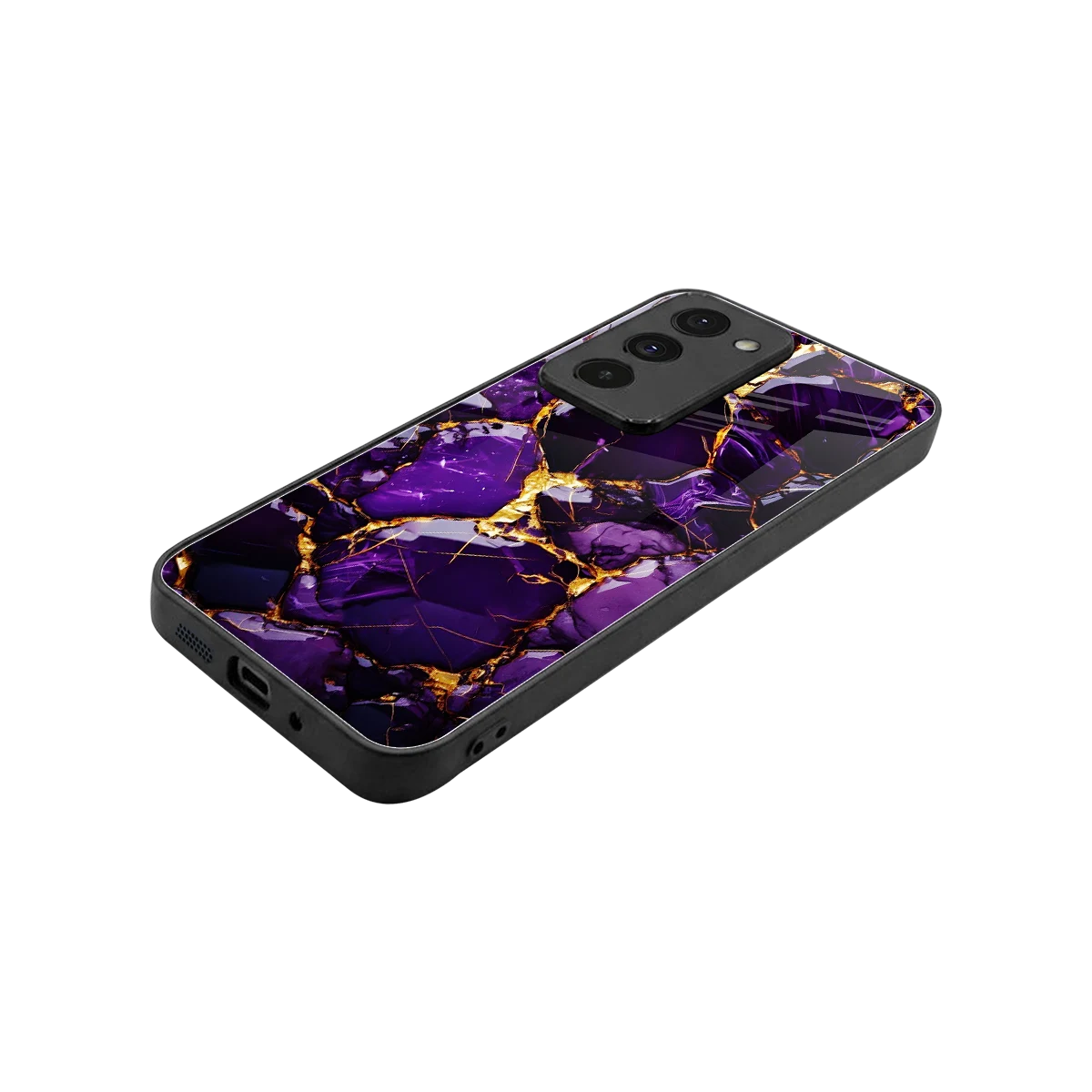 Violet Luxe stylish phone case for redmi 15 5g | glossy glass and slim fit