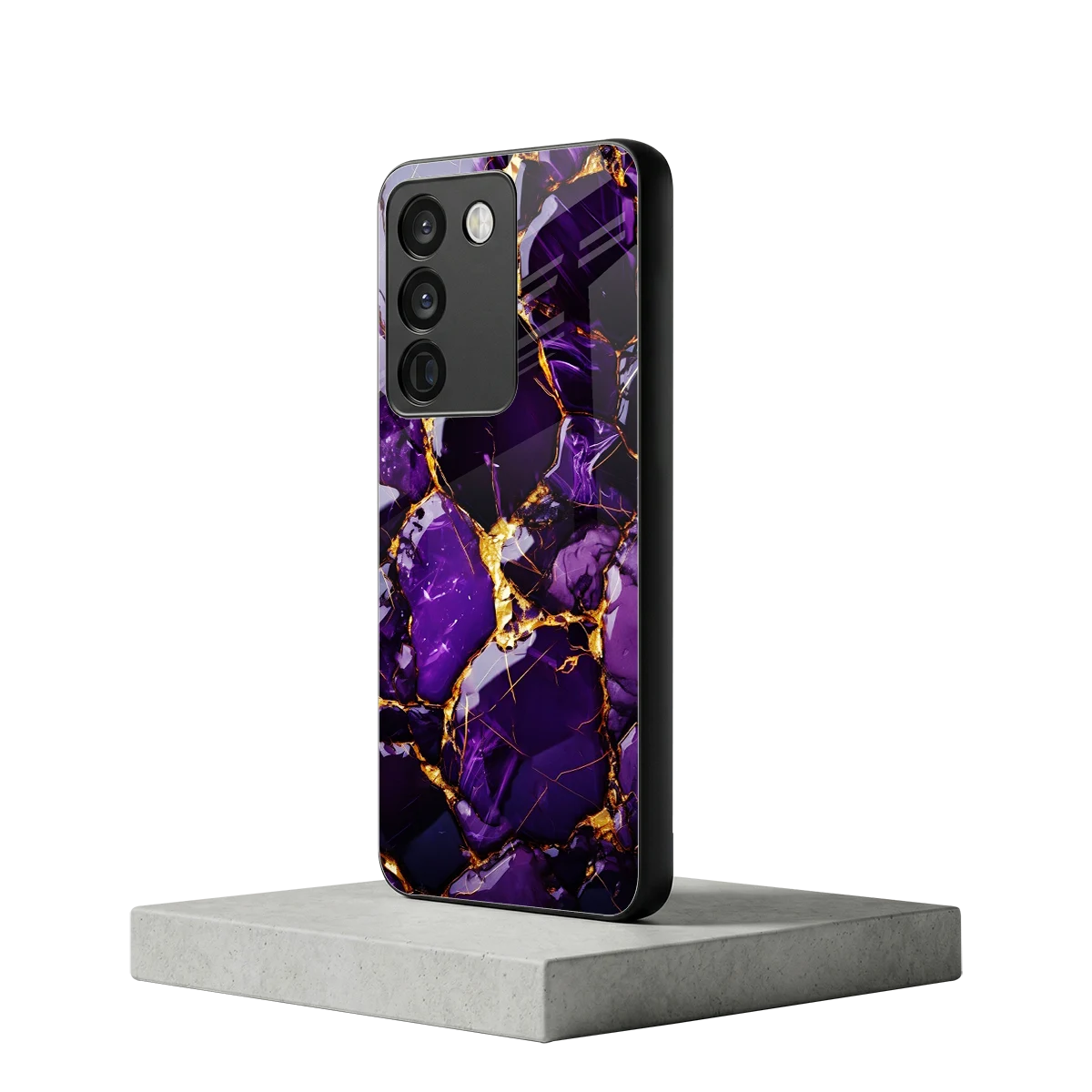 Violet Luxe vivo y200 5g mobile cover | shockproof glass phone case