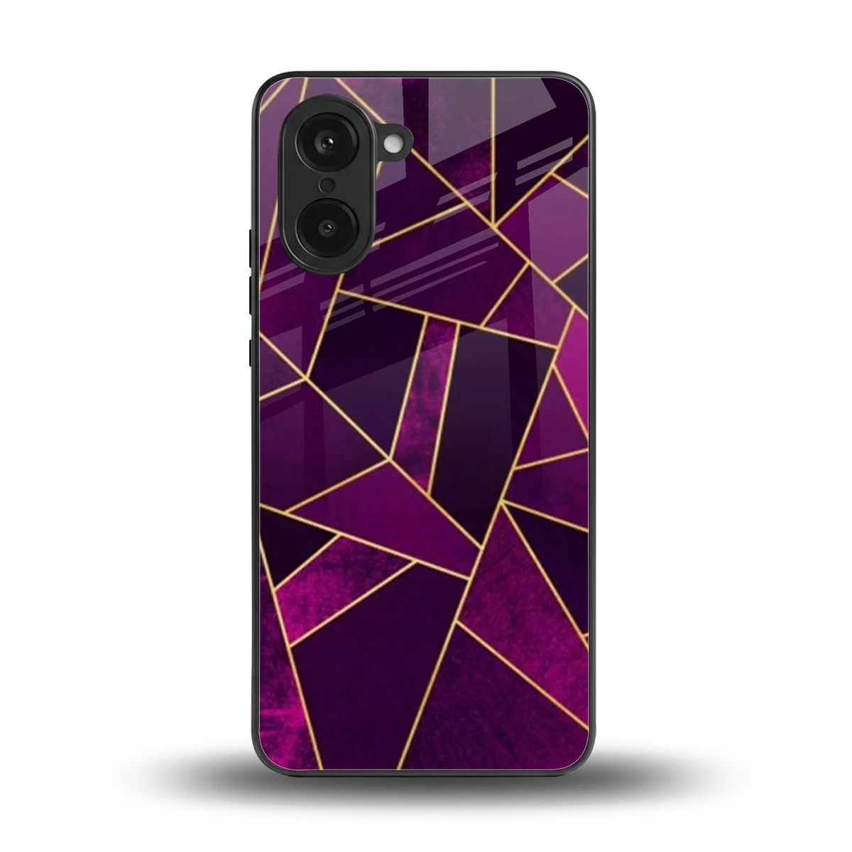 Violet Shards back phone cover | glass case for oneplus nord ce5 5g