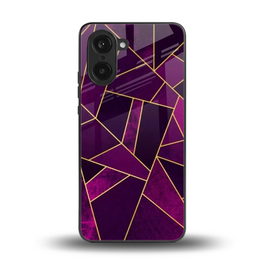 Violet Shards back phone cover | glass case for oneplus nord ce5 5g
