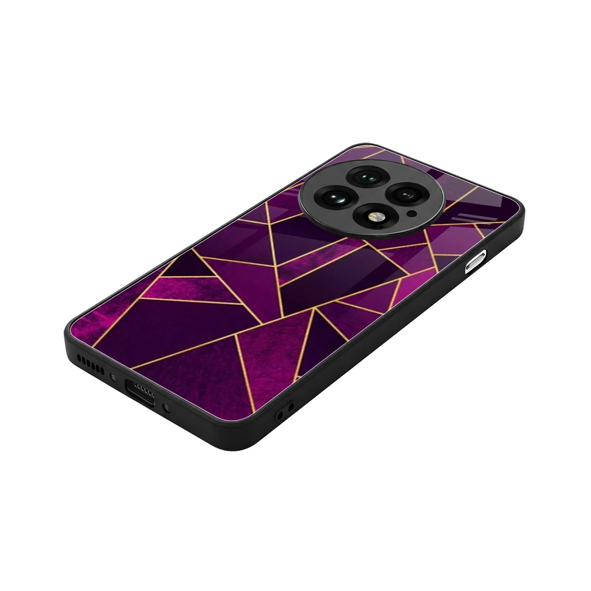Violet Shards stylish phone case for oneplus 13 | glossy glass and slim fit
