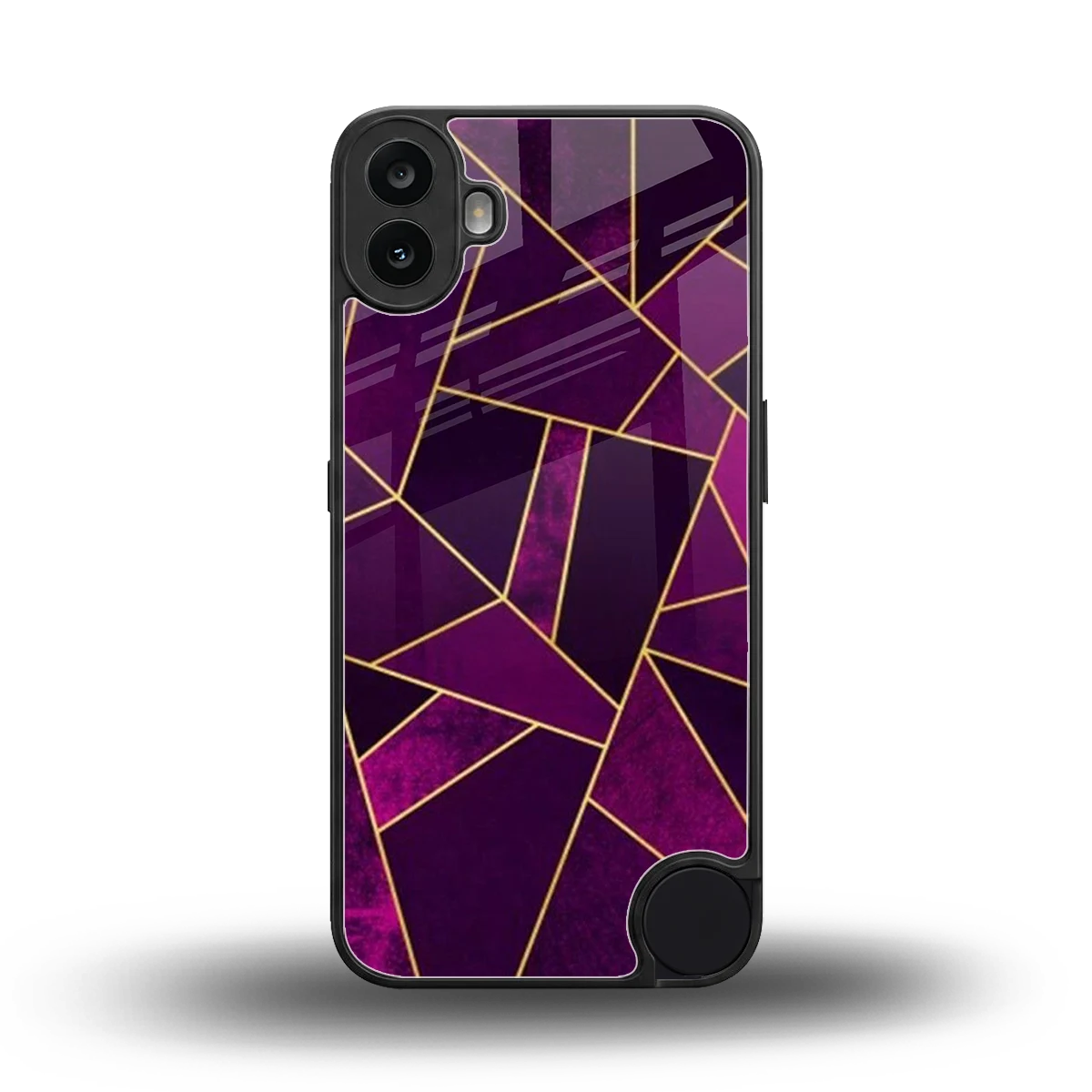 Violet Shards back phone cover | glass case for cmf nothing phone 1