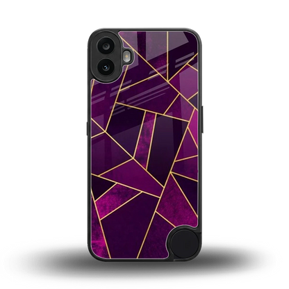 Violet Shards back phone cover | glass case for cmf nothing phone 1