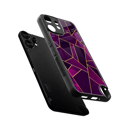 Violet Shards sleek cmf nothing phone 2 pro cover with tempered glass back and TPU edges