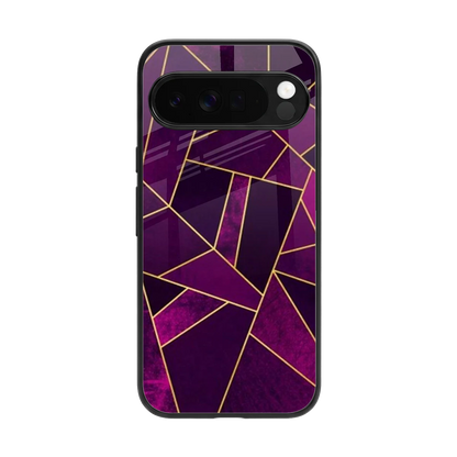 Violet Shards back phone cover | glass case for google pixel 10 pro xl