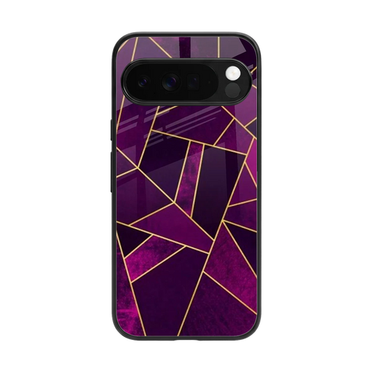 Violet Shards back phone cover | glass case for google pixel 10 pro xl