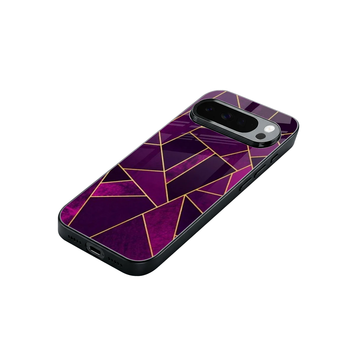 Violet Shards stylish phone case for google pixel 10 pro xl | glossy glass and slim fit