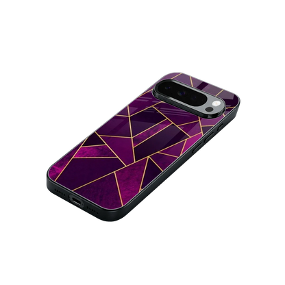 Violet Shards stylish phone case for google pixel 10 pro xl | glossy glass and slim fit