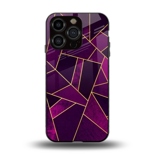 Violet Shards back phone cover | glass case for iphone 13 pro