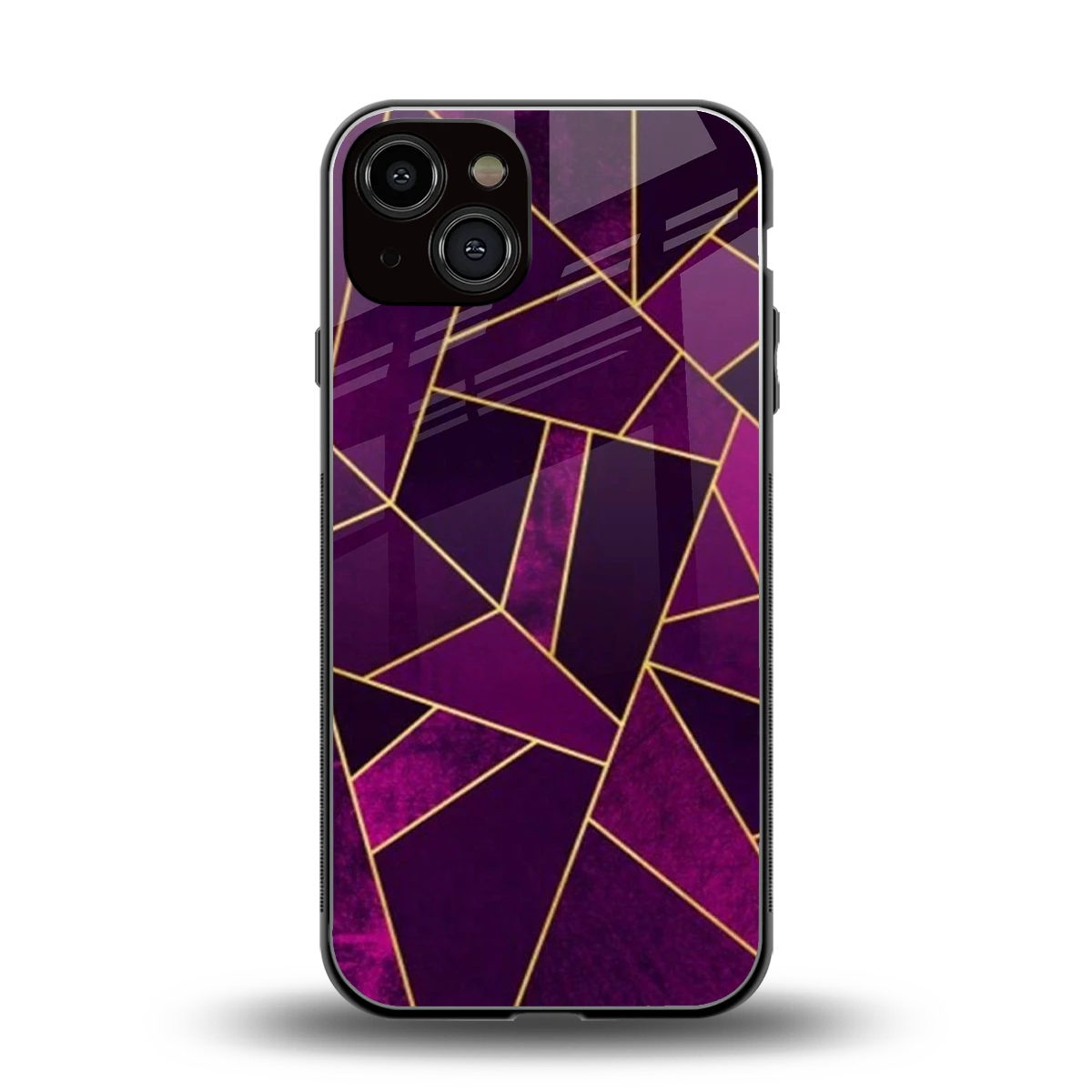 Violet Shards back phone cover | glass case for iphone 14