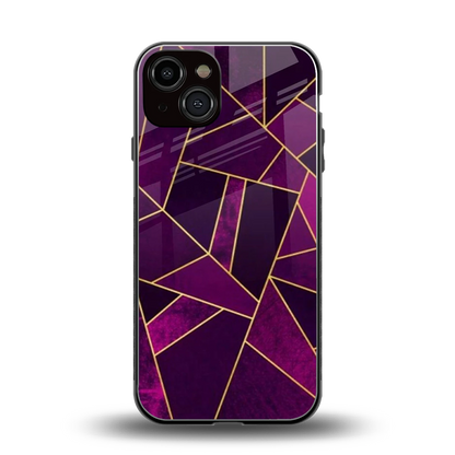 Violet Shards back phone cover | glass case for iphone 14