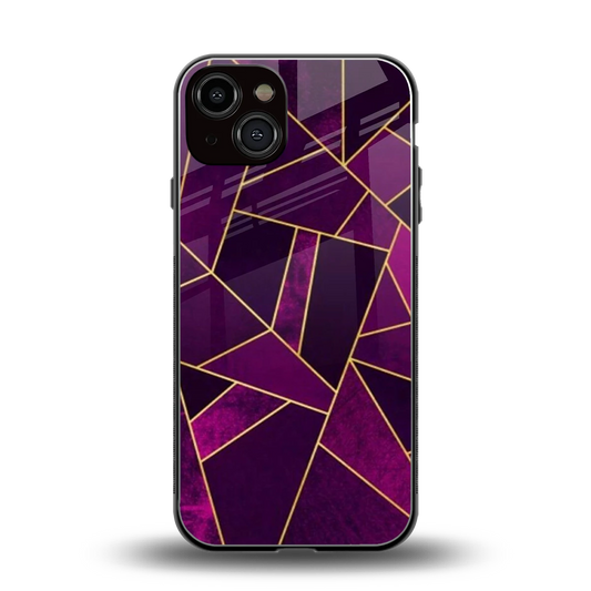 Violet Shards back phone cover | glass case for iphone 14