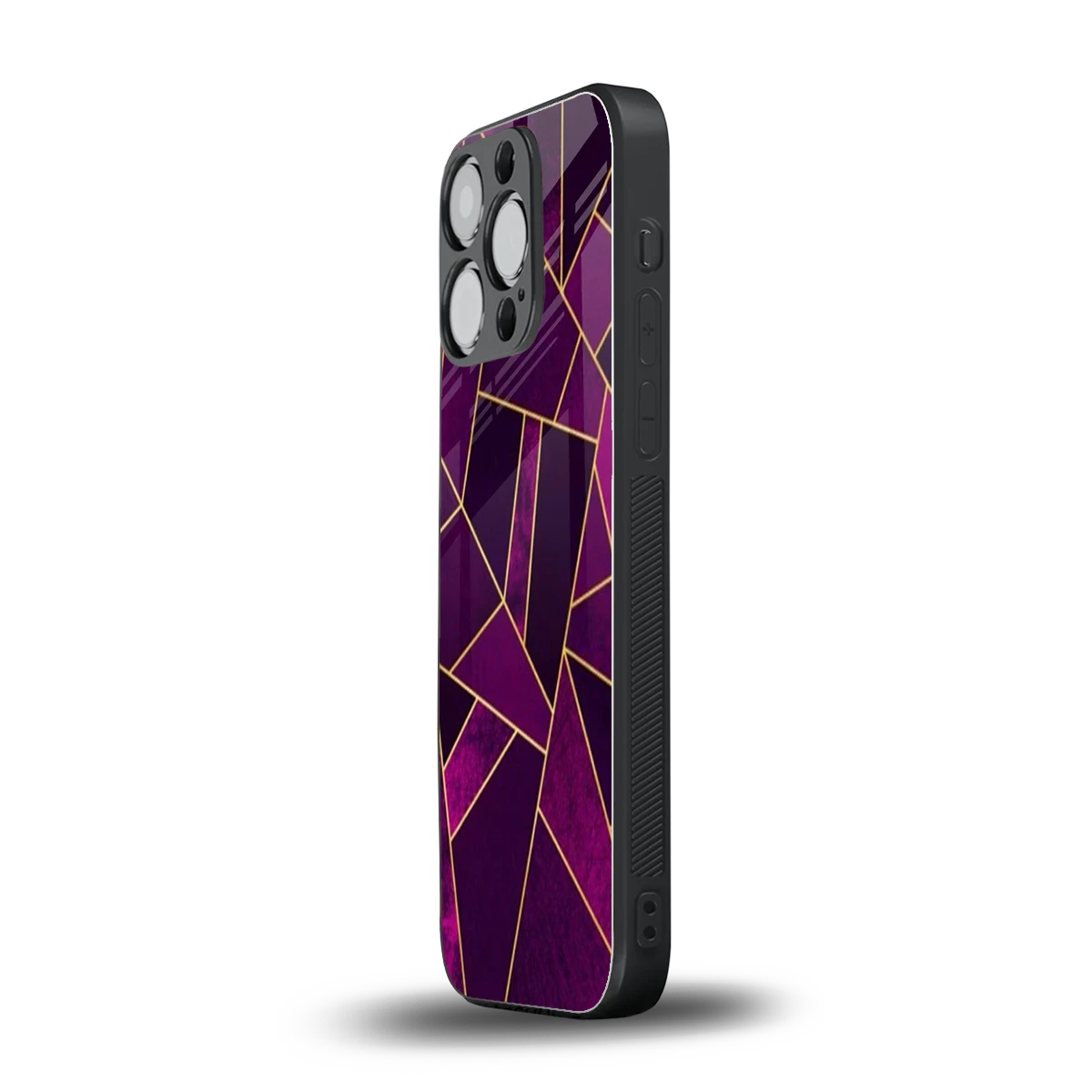 Violet Shards iphone 15 pro mobile cover | shockproof glass phone case