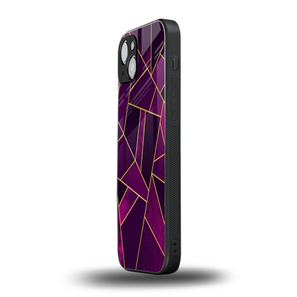 Violet Shards iphone 15 mobile cover | shockproof glass phone case