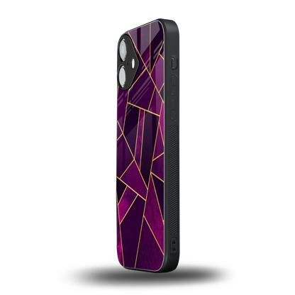 Violet Shards iphone 16 plus mobile cover | shockproof glass phone case