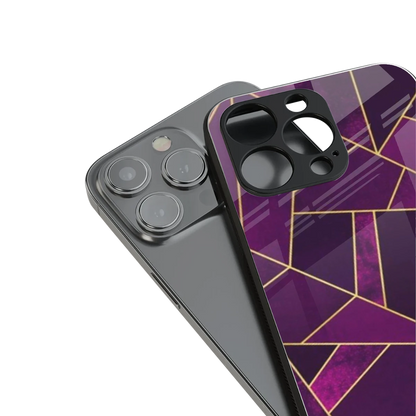 Violet Shards stylish phone case for iPhone 16 | glossy glass and slim fit