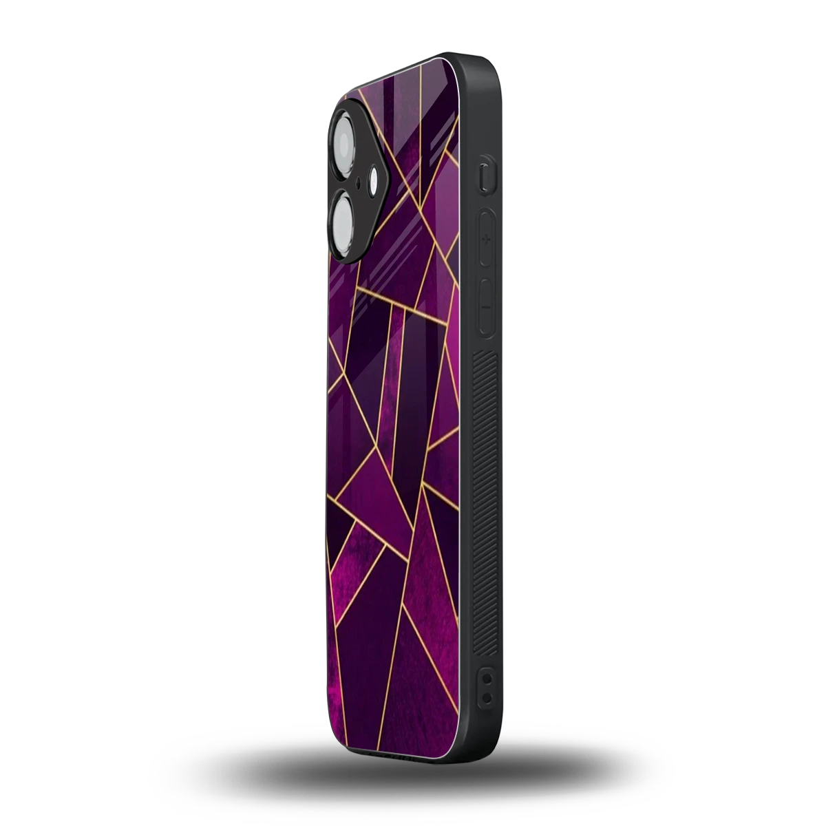 Violet Shards iPhone 16 mobile cover | shockproof glass phone case