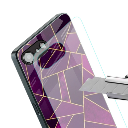 Violet Shards stylish phone case for iphone 17e | glossy glass and slim fit