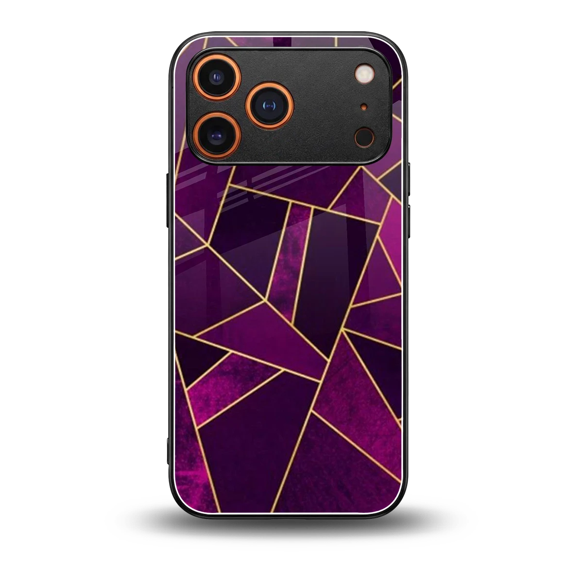 Violet Shards back phone cover | glass case for iphone 17 pro