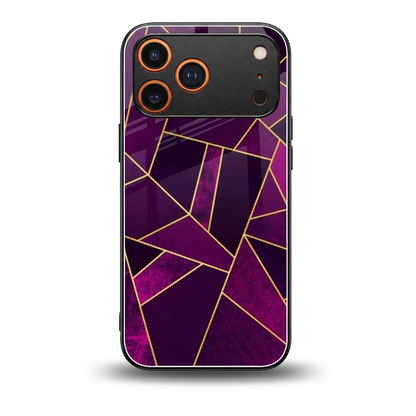 Violet Shards back phone cover | glass case for iphone 17 pro